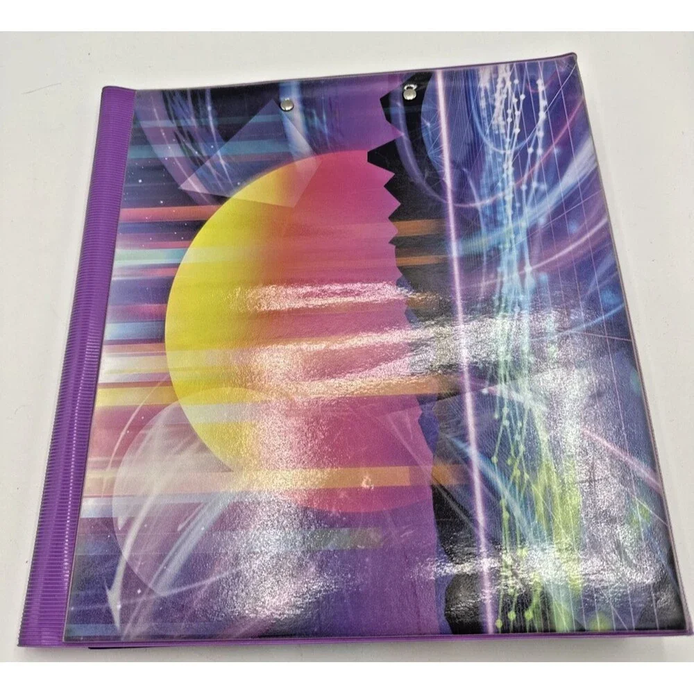 Mead Trapper Keeper Purple Sunset Binder Vintage Inspired 80s 90s Portfolio NEW